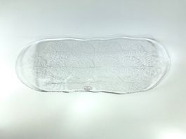 KOSTA BODA Servierplatte mit Blattrelief – 42 cm, Schweden